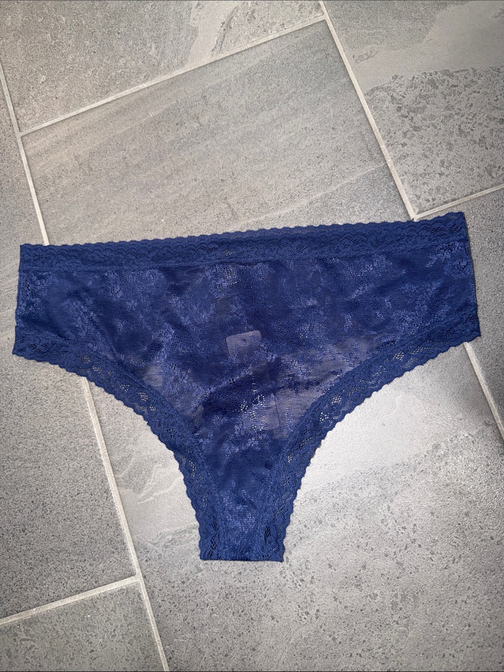🆕 Natori Escape Lace Thong - Blue Size Large